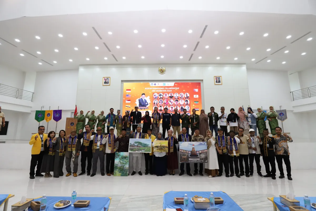 25 Seniman dari 11 Negara Pamerkan Karya di UTU pada Aceh International Collaborative Art Exhibition 2025