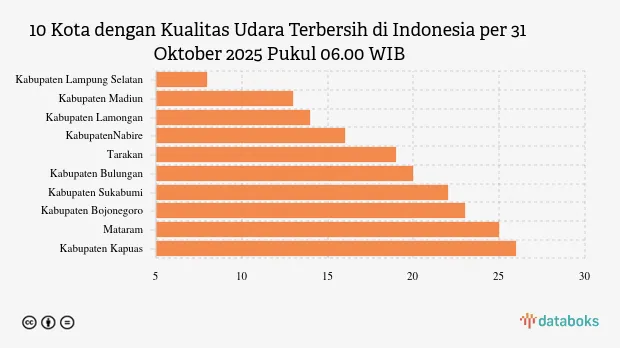 KLHK: Lampung Selatan Catat Kualitas Udara Terbersih Jumat Pagi, Ini Daftar 10 Daerah dengan Indeks Terendah