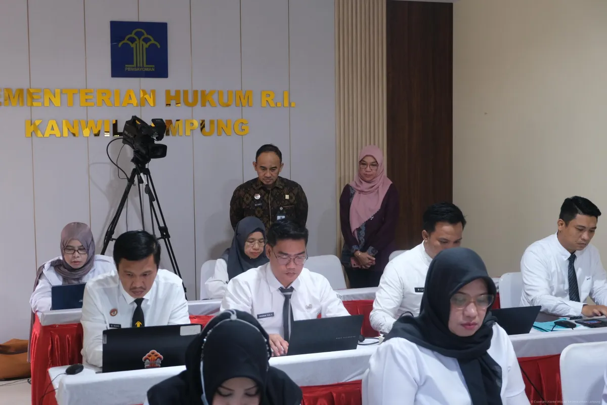 Kanwil Kemenkum Lampung Gelar Uji Kompetensi Perancang Peraturan Perundang-undangan
