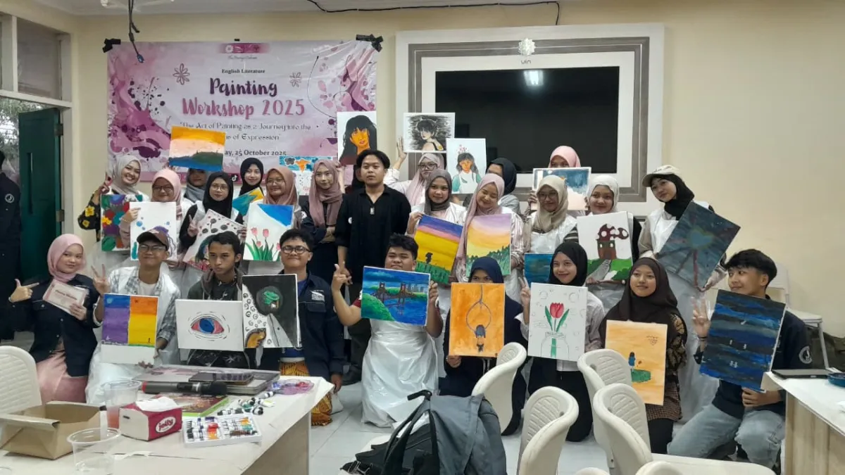 HMJ Sastra Inggris UIN Bandung Gelar Painting Workshop 2025, Wadah Ekspresi dan Pendalaman Seni Lukis