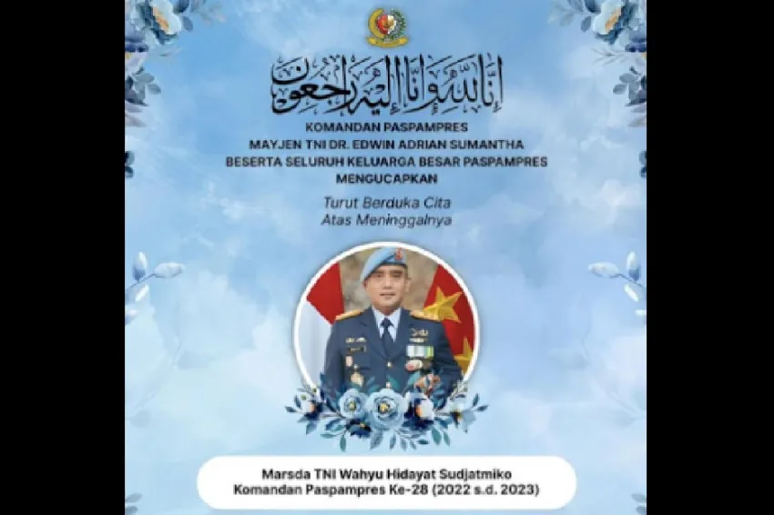 Mantan Danpaspampres 2022-2023 Marsda TNI Wahyu Hidayat Sudjatmiko Meninggal Dunia