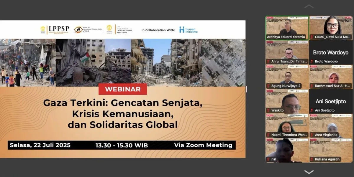 Diskusi UI Soroti Gencatan Senjata dan Krisis Kemanusiaan Gaza di Tengah Negosiasi yang Alot