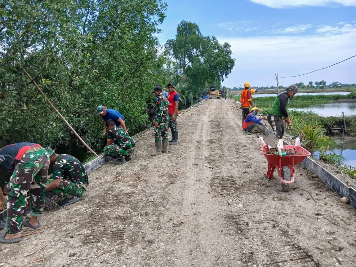 TMMD 126 Kodim 0201/Medan Perkeras Jalan 260 Meter, Dukung Akses Logistik Petambak