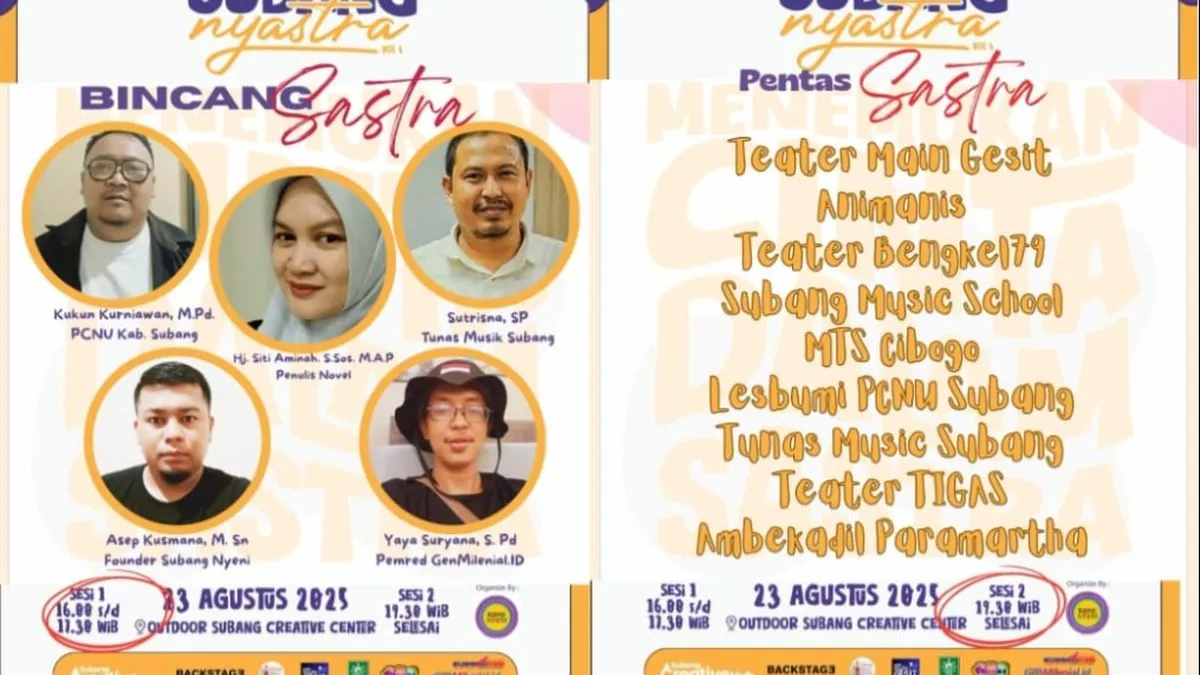 Komunitas Subang Nyeni Gelar Subang Nyastra Volume 4, Angkat Tema "Menemukan Cinta Dalam Sastra"