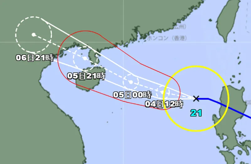 Topan Matmo Bergerak ke Barat Laut di Laut Cina Selatan, Mengarah ke Hainan dan Semenanjung Leizhou