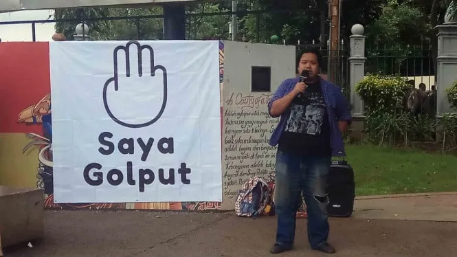 Aktivis Gelar Aksi Golput di Taman Aspirasi Jelang Pemilu 2019