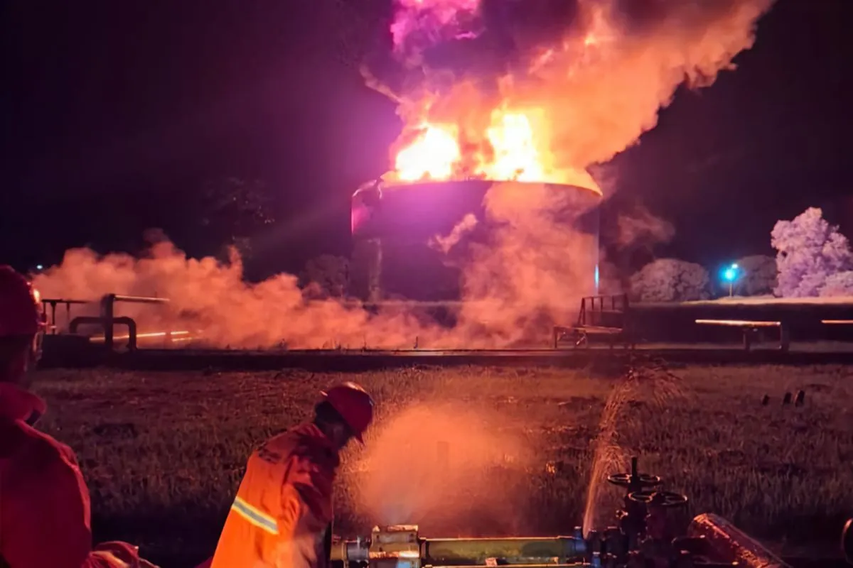 Kebakaran Tangki Kondensat PGE di Lhokseumawe Disebut Tidak Ganggu Operasional Fasilitas Sekitar