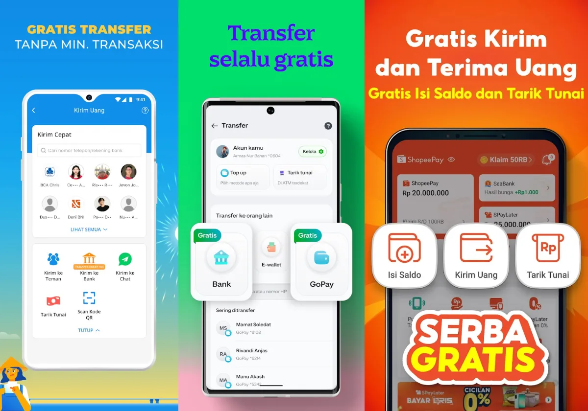 Daftar E-Wallet dengan Pengguna Terbanyak yang Menawarkan Gratis Top Up dan Transfer Antarbank