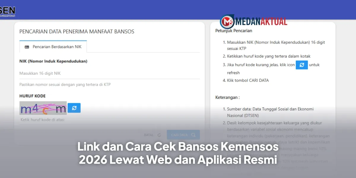 Cara Cek Status Desil dan Penerima Bansos Kemensos 2026 lewat Situs dan Aplikasi Resmi