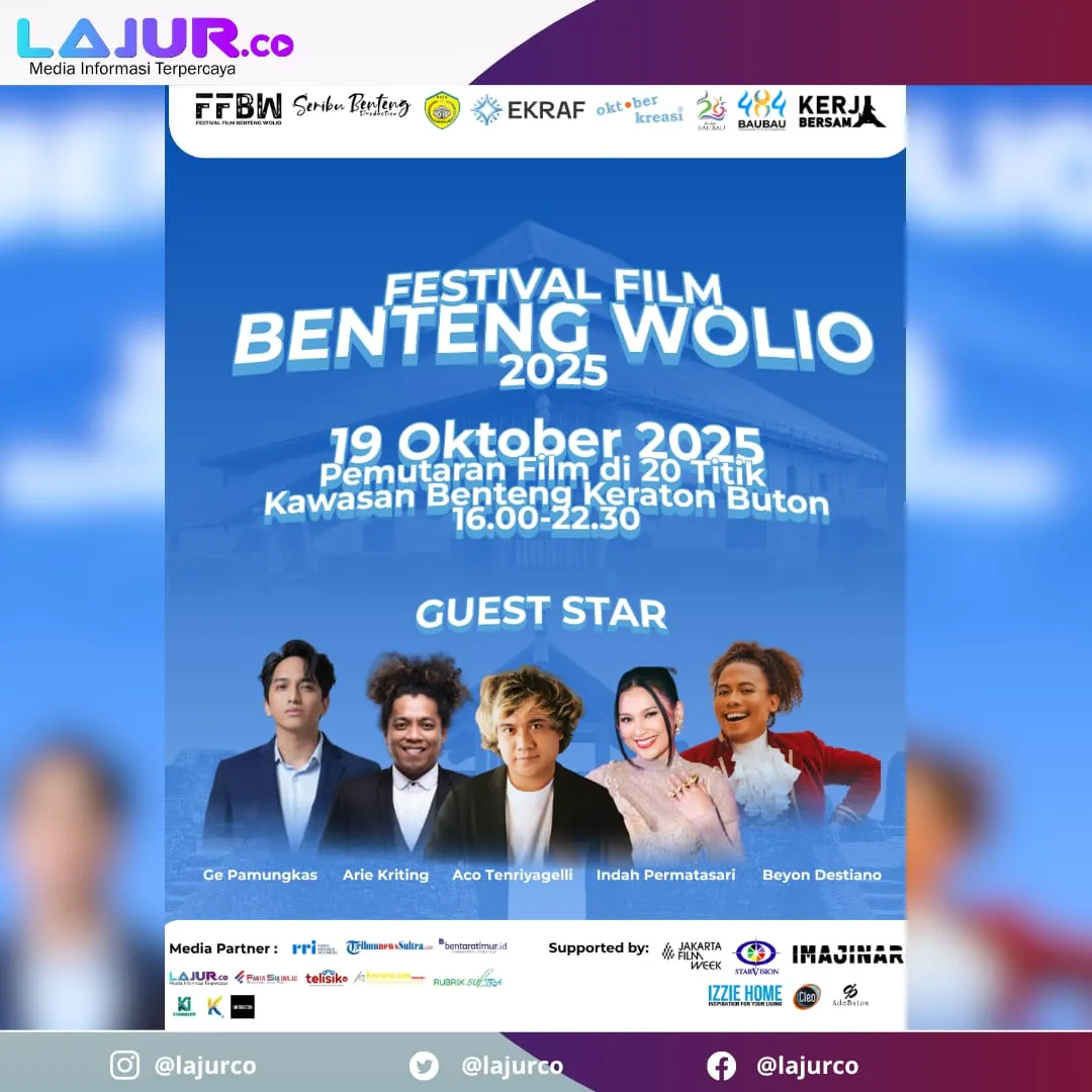 FFBW 2025 Digelar Perdana di Benteng Keraton Wolio Baubau, Siapkan 20 Layar Tancap dan Puluhan Film