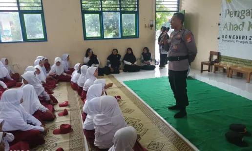 Polsek Piyungan Beri Penyuluhan Anti-Perundungan dan Penggunaan Gadget Bijak di SDN 02 Petir