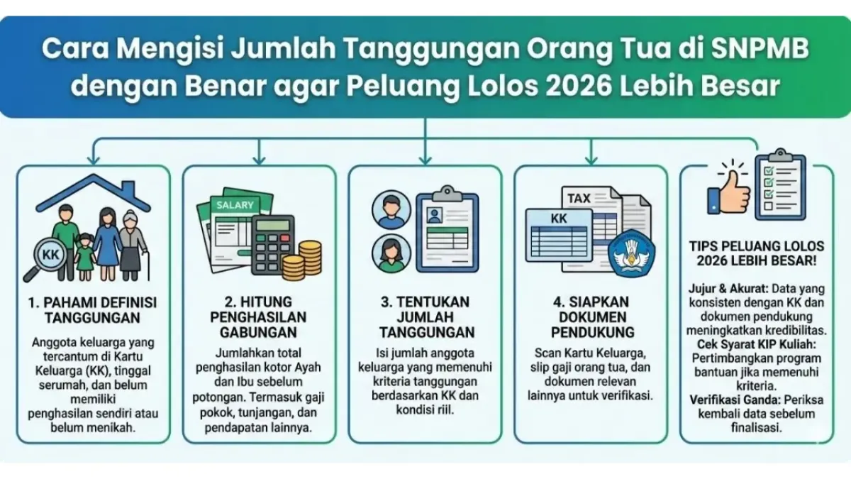 Panduan Mengisi Jumlah Tanggungan Orang Tua di SNPMB 2026 agar Data Tidak Bermasalah