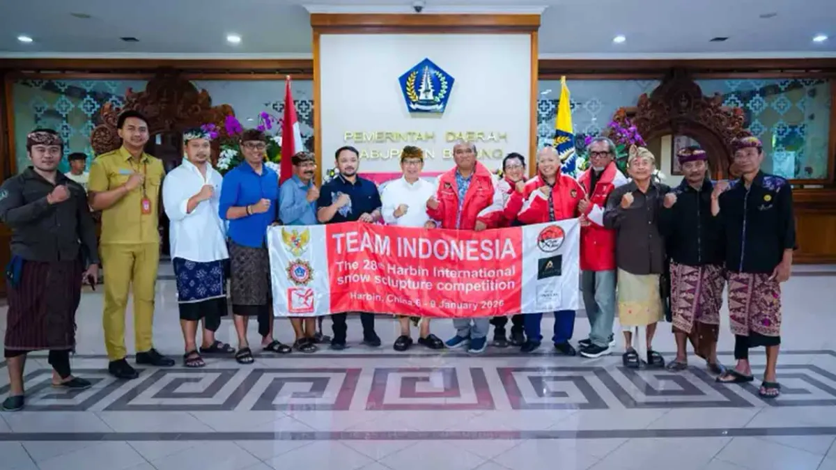 Himpunan Seniman Pecatu Dilepas Wakili Indonesia di Kompetisi Patung Salju Internasional di Harbin