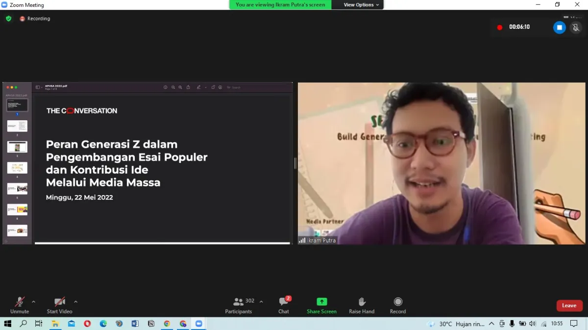 Webinar UNAIR Bahas Cara Generasi Z Menggali Ide dan Menulis Esai Populer di Media Massa