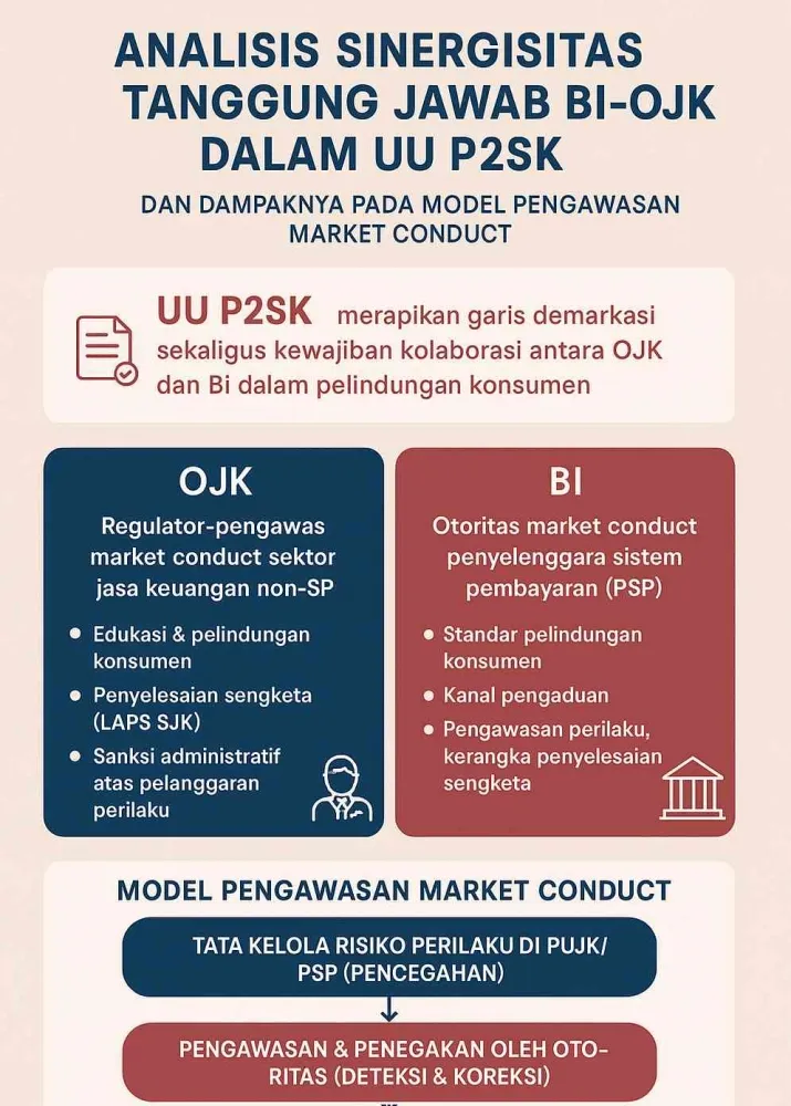 UU P2SK Perjelas Pembagian Peran OJK dan BI dalam Pengawasan Market Conduct dan Perlindungan Konsumen