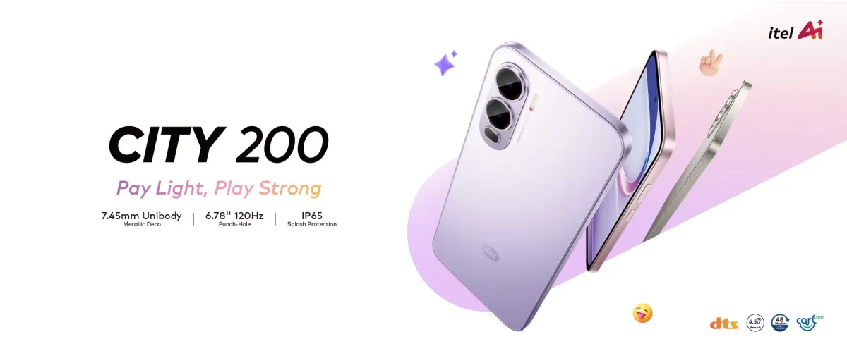 itel City 200 Diperkenalkan, Bawa Kamera 50 MP dan Sertifikasi IP65