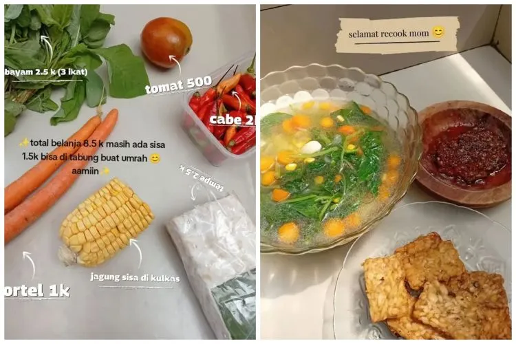 Warganet Bagikan Cara Masak Sehari dengan Rp8.500, Tuai Pro dan Kontra soal Harga Bahan Pangan
