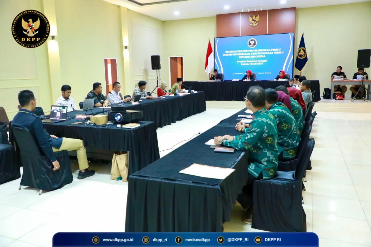 DKPP Periksa 13 Penyelenggara Pemilu di Sulawesi Tengah Terkait Dua Perkara Dugaan Pelanggaran Etik