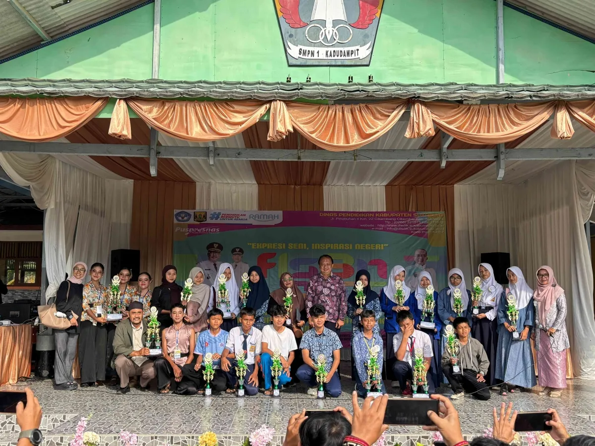 FLS3N Tingkat Kabupaten Sukabumi Digelar di SMPN 1 Kadudampit, Pertandingkan Delapan Cabang Seni