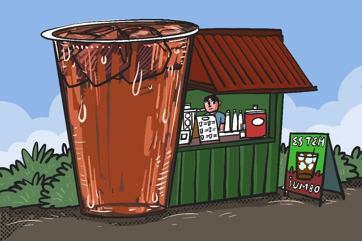 Di Balik Ramainya Es Teh Jumbo: Persaingan Ketat dan Margin Tipis Bikin Penjual Bisa Merugi