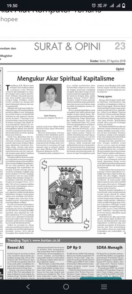 Kolom Opini di Media Massa Masih Bergengsi, Ini Cara Menentukan Tema dan Momentum Menulis