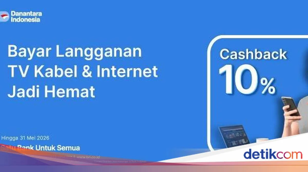 BRImo Tawarkan Cashback 10% untuk Pembayaran Tagihan TV Kabel dan Internet hingga 31 Mei 2026