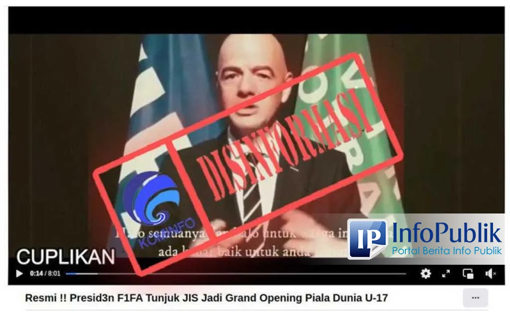 Klaim Presiden FIFA Menunjuk JIS sebagai Lokasi Pembukaan Piala Dunia U-17 Disebut Hoaks