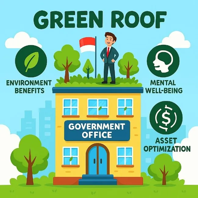 Taman Atap di Gedung Pemerintah: Optimalisasi BMN untuk Tambah Ruang Hijau dan Dukung Kesehatan Mental Pegawai