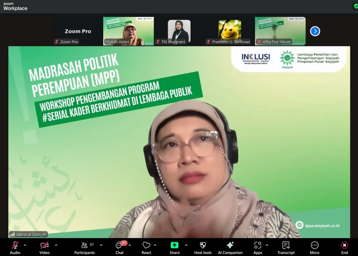 LPPA PP ‘Aisyiyah Kembali Gelar Madrasah Politik Perempuan, Alimatul Qibtiyah Tekankan Peran Kader di Lembaga Publik