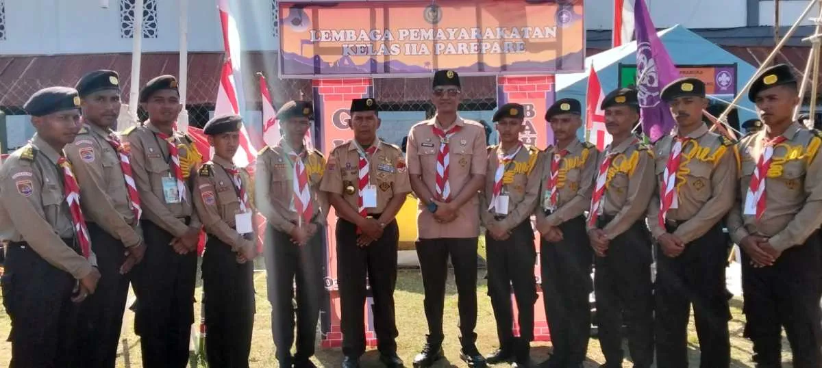 Lapas Parepare Ikut Kemah Bhakti Pramuka Pemasyarakatan 2025 di Makassar