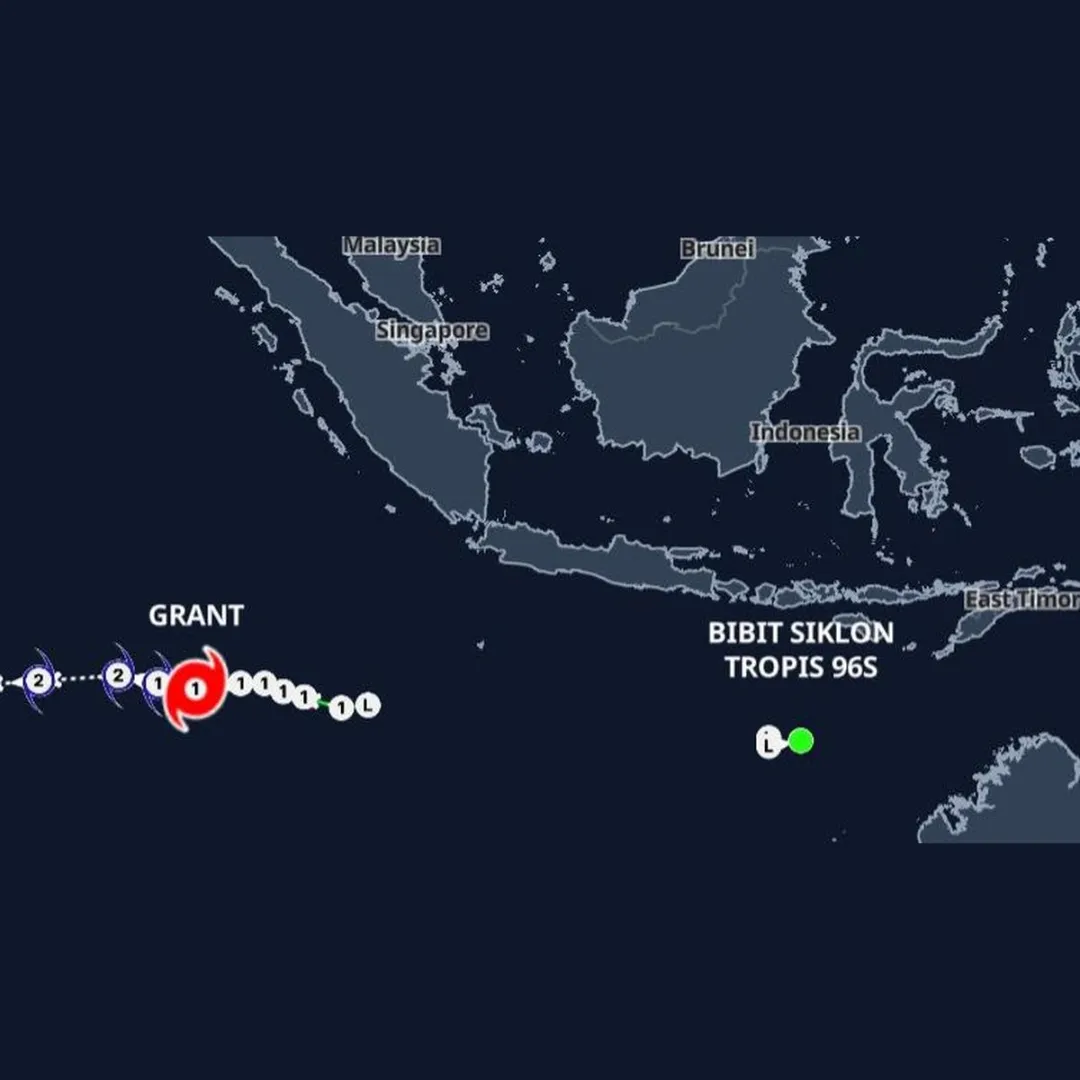 BMKG Pantau Bibit Siklon Tropis 96S di Samudra Hindia Selatan Nusa Tenggara, Berpotensi Picu Hujan Lebat dan Gelombang Tinggi