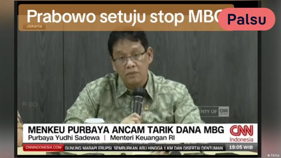 Cek Fakta: Klaim Video Viral soal Prabowo Setuju Hentikan Program MBG Dinyatakan Palsu