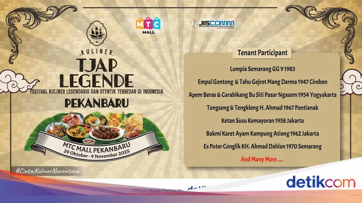 Festival Tjap Legende Pekanbaru Dimeriahkan 40 Kuliner Legendaris