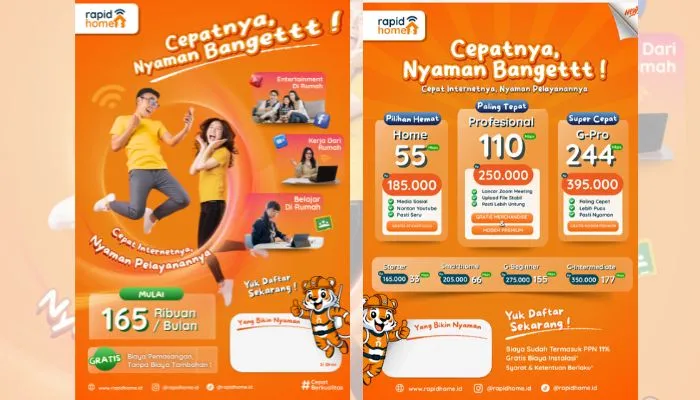 Rapid Home Luncurkan Layanan Internet Rumah di Garut, Paket 33 Mbps Rp165 Ribu Termasuk PPN dan Gratis Pasang