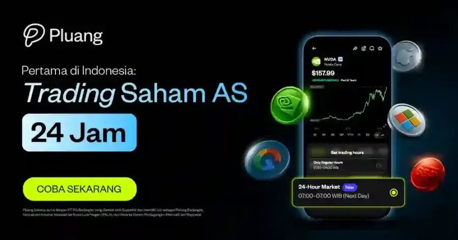 Pluang Hadirkan Fitur Trading Saham AS dan ETF 24 Jam