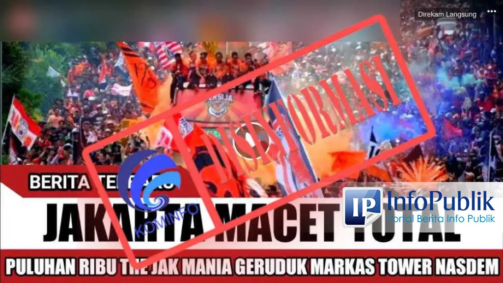 Cek Fakta: Klaim Ribuan Suporter Persija Datangi Nasdem Tower Tidak Terbukti