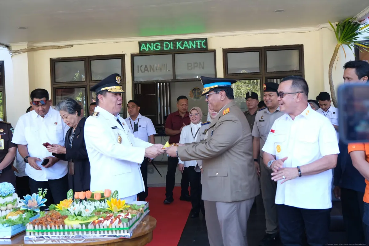 Kanwil Kemenkum Babel Hadiri Upacara Peringatan HANTARU 2025 di Pangkalpinang