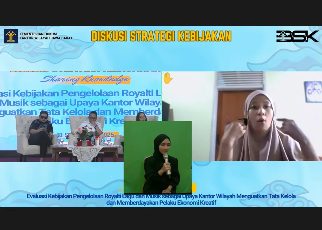 Kemenkum Jabar Sediakan Penerjemah Bahasa Isyarat dalam Diskusi Kebijakan Royalti Musik di Bandung