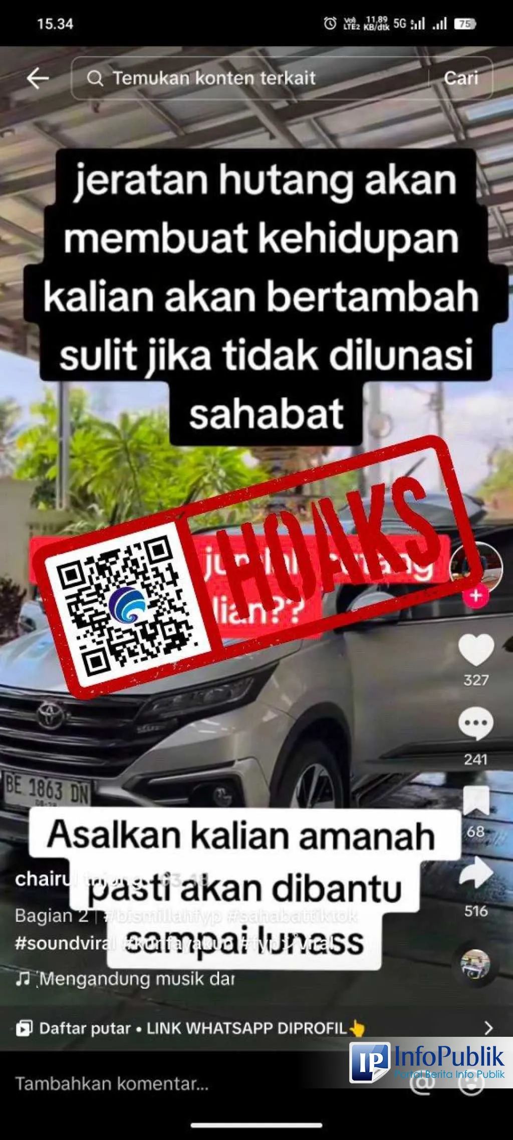 Cek Fakta: Akun TikTok Mengatasnamakan Chairul Tanjung Janjikan Bantuan Lunasi Utang, Ini Faktanya