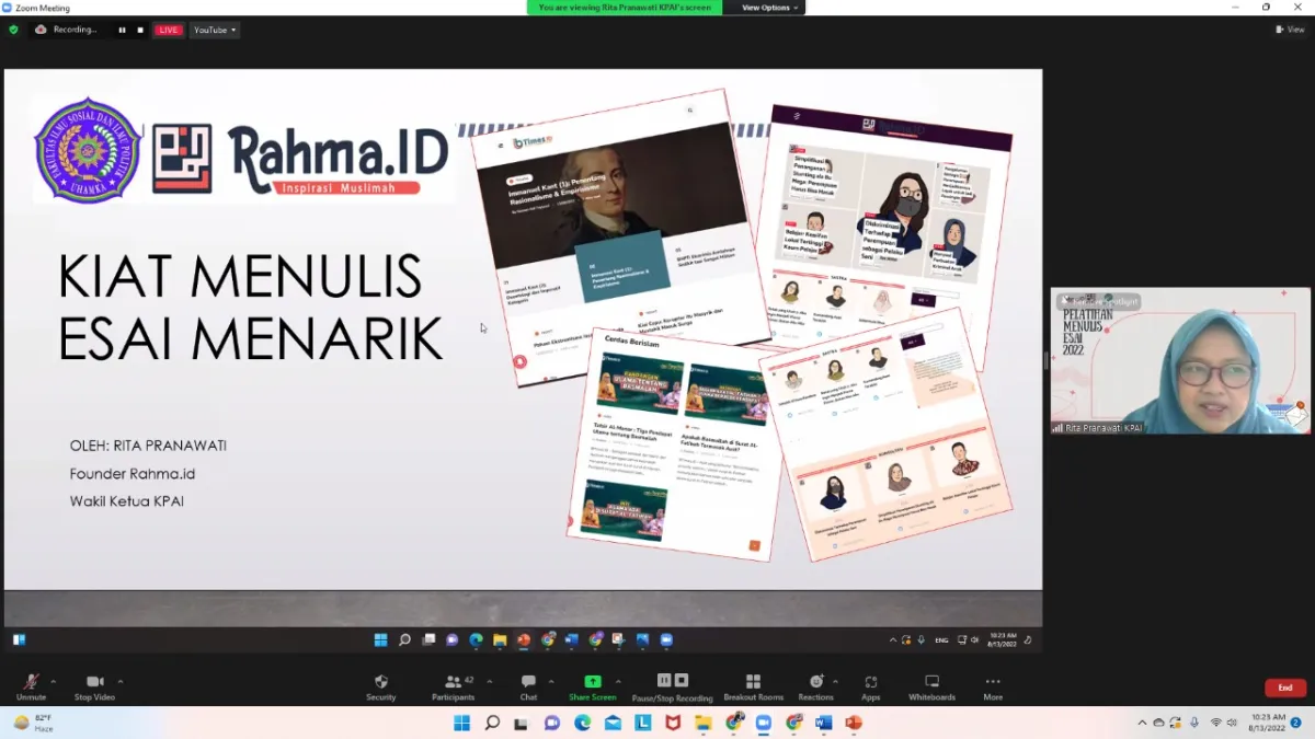 FISIP UHAMKA dan Rahma.id Gelar Pelatihan Menulis Esai untuk Angkatan Muda Muhammadiyah