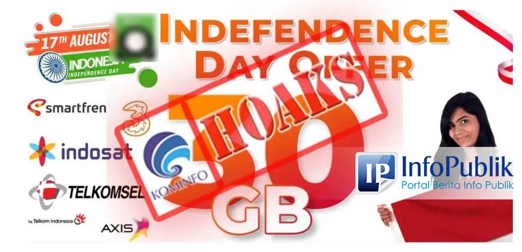Pesan Berantai Kuota Internet Gratis 30 GB untuk Hari Kemerdekaan Disebut Hoaks oleh Operator