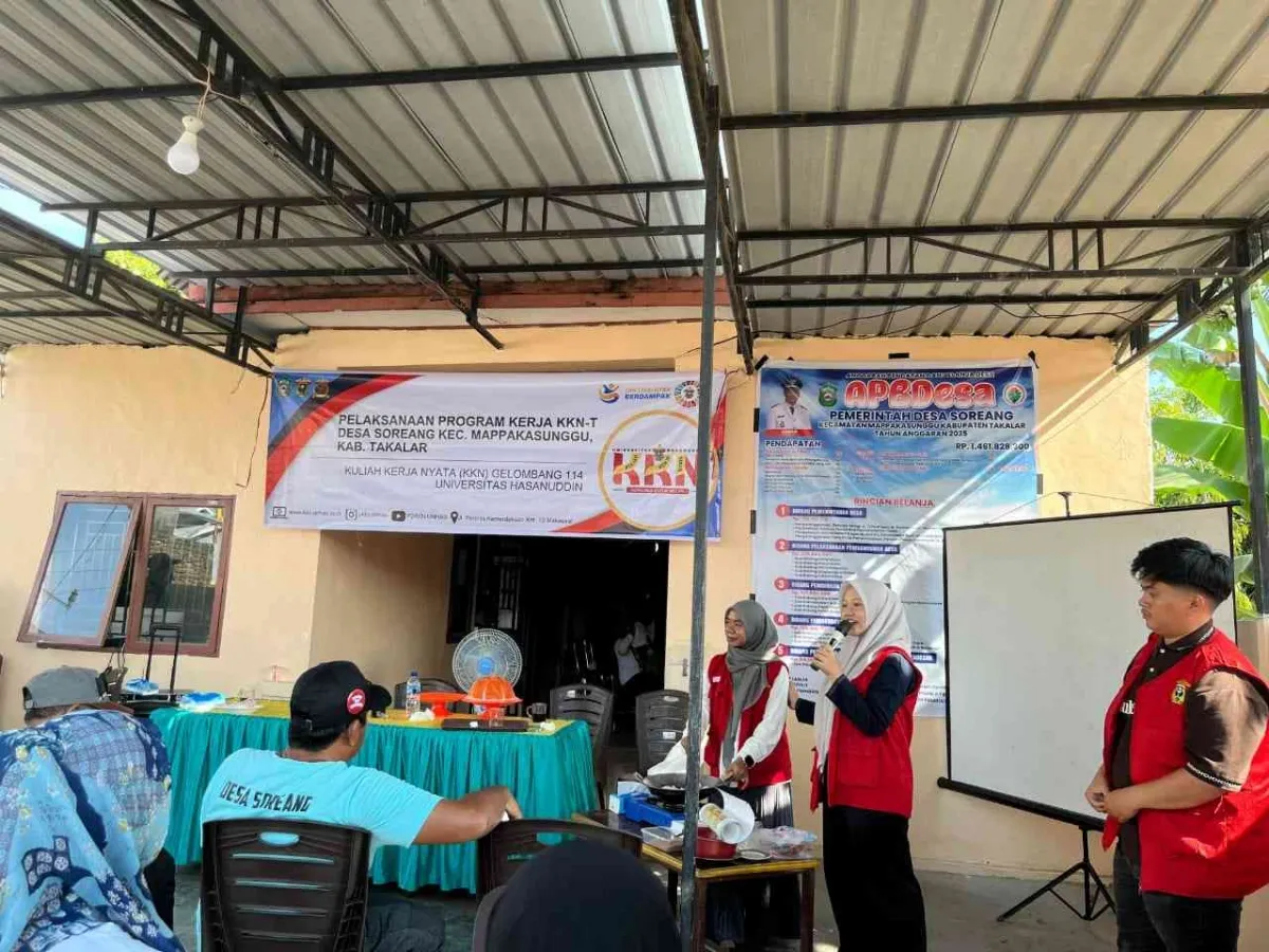 Mahasiswa KKN Unhas Gelar Sosialisasi Strategi Pemasaran dan Olahan Produk Tambak di Desa Soreang