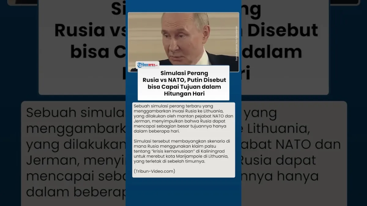 Simulasi Mantan Pejabat NATO-German: Rusia Disebut Bisa Kuasai Baltik dalam Hitungan Hari lewat Skenario Invasi ke Lithuania