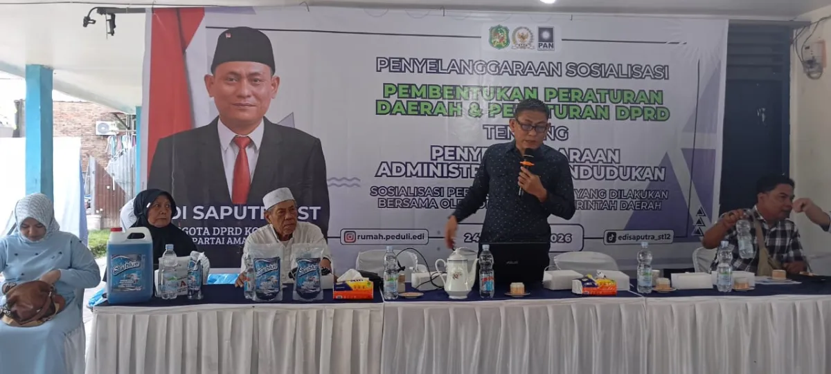 Edi Saputra Sosialisasikan Perda Adminduk di Medan Denai, Tekankan Pentingnya Data Kependudukan yang Lengkap dan Sinkron
