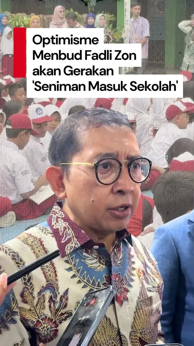 Menbud Fadli Zon Optimistis Program Seniman Masuk Sekolah Akan Diminati