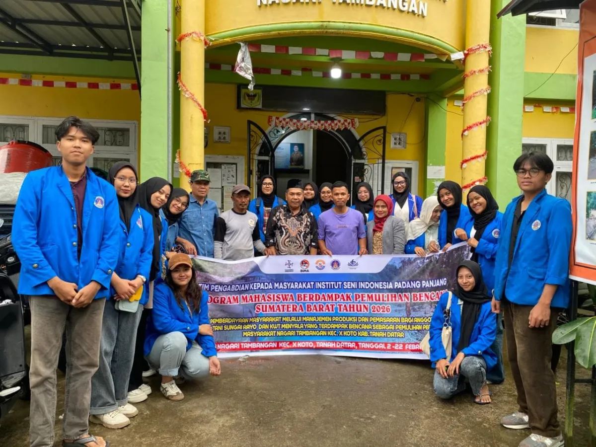 Mahasiswa ISI Padangpanjang Mulai Pengabdian di Nagari Tambangan, Fokus Pemulihan Sosial dan Penguatan Ekonomi