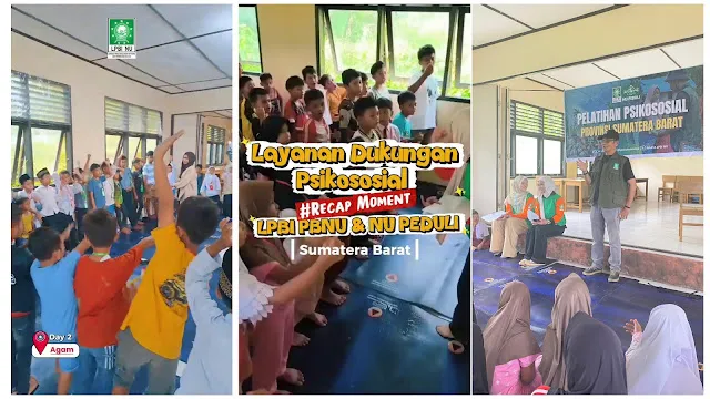 LPBINU Gelar Dukungan Psikososial Anak Penyintas Bencana di Agam dan Padang Pariaman