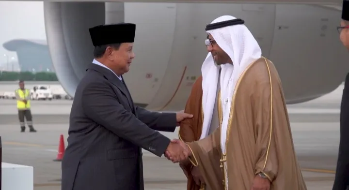 Prabowo Tiba di Abu Dhabi, Dijadwalkan Bertemu Presiden PEA MBZ