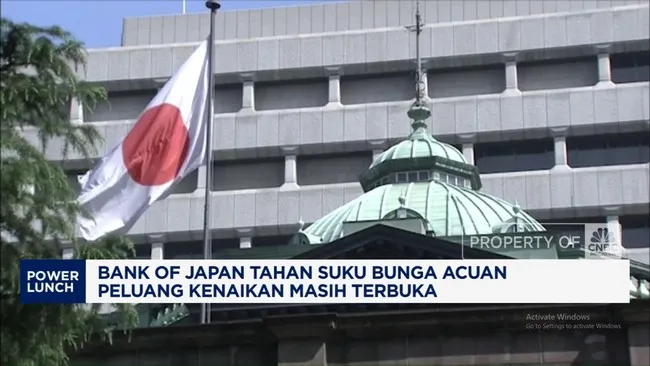 Bank Sentral Jepang Tahan Suku Bunga 0,75%, Proyeksi Pertumbuhan dan Inflasi Naik