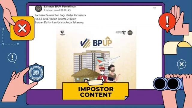 Tautan BPUP di Facebook Diklaim Bantuan Pemerintah, Dipastikan Hoaks